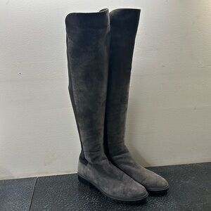 Stuart Weitzman gray suede OTK boot- 6.5